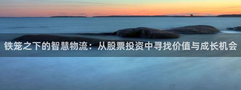 豪门国际登陆网：铁笼之下的智慧物流：